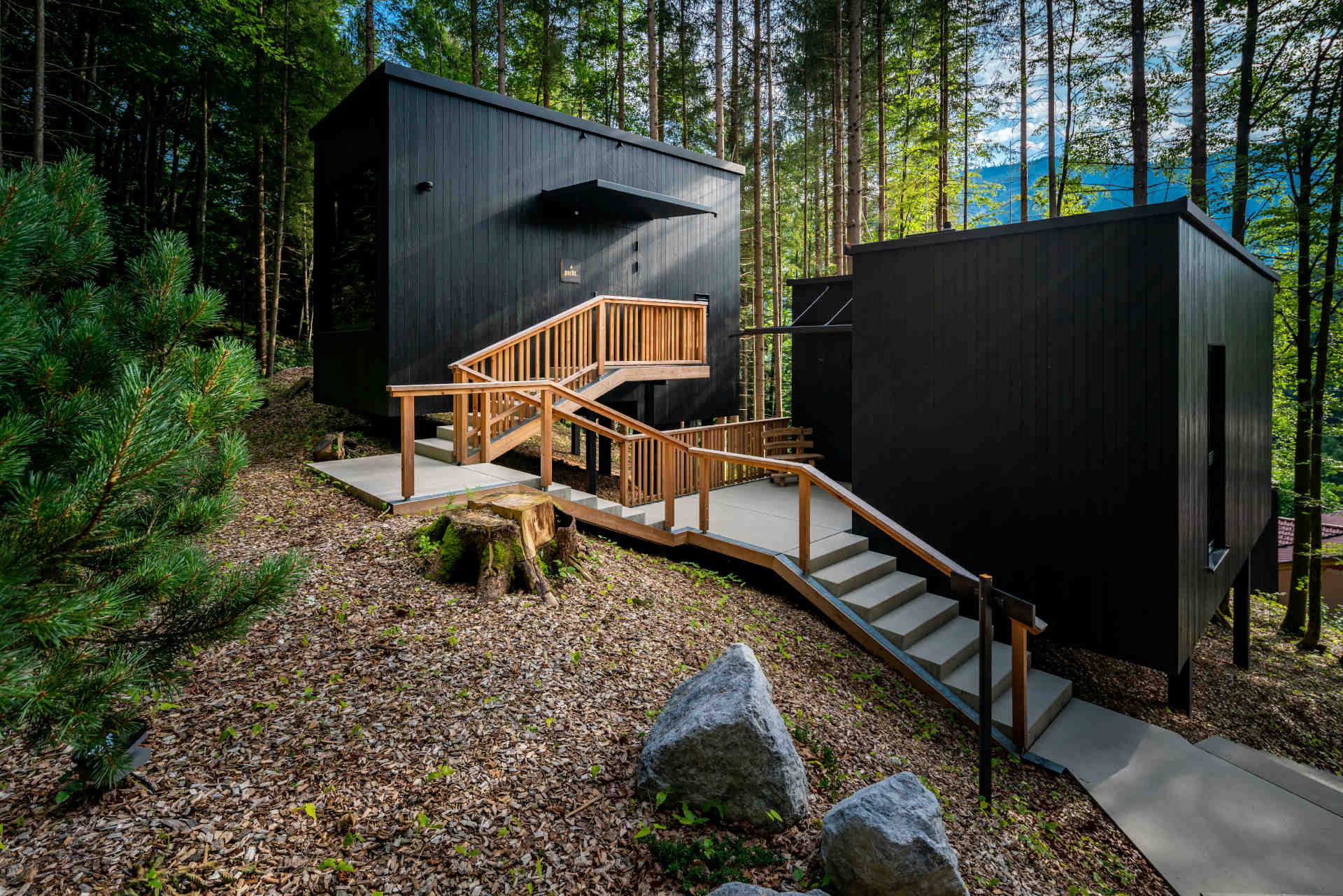 Architektonisch wertvoll: Der »WaldSPA« von außen © Hotel Fischerwirt