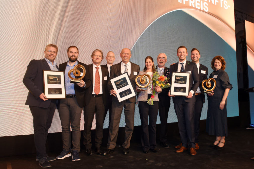 Die Gewinner des »Zukunftspreises 2023«. © Hamburg Messe und Congress / Nicolas Maack